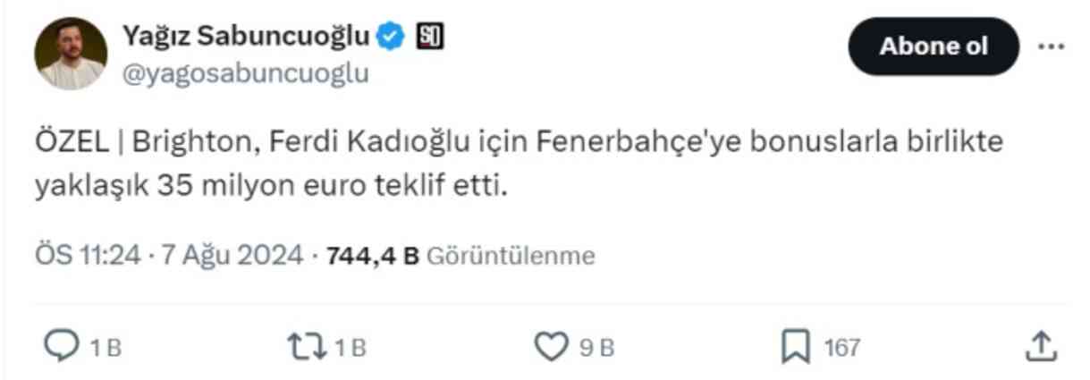 Ferdi Kadıoğlu gidiyor mu? Brighton 35 milyon euro teklif etti
