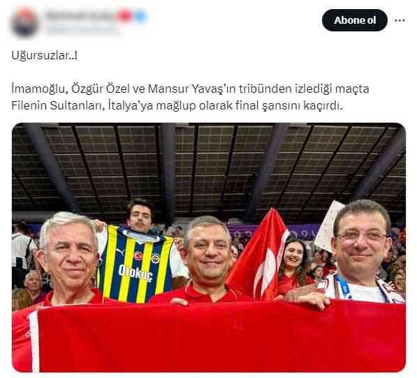 Yenilginin faturası onlara kesildi! Filenin Sultanları'nın İtalya mağlubiyeti sonrası Özel, İmamoğlu ve Yavaş'a tepki yağıyor