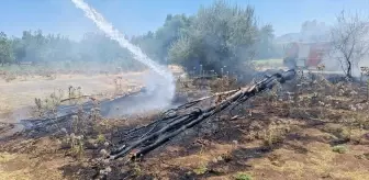 Adıyaman'da saman balyalarının bulunduğu alanda yangın çıktı