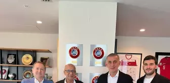 Hatayspor Kulüp Başkanı TFF Başkanı İbrahim Hacıosmanoğlu'nu ziyaret etti