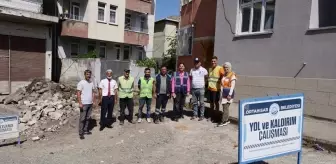 Trabzon'un Ortahisar ilçesindeki yollar tarihi dokuya uygun şekilde yenileniyor