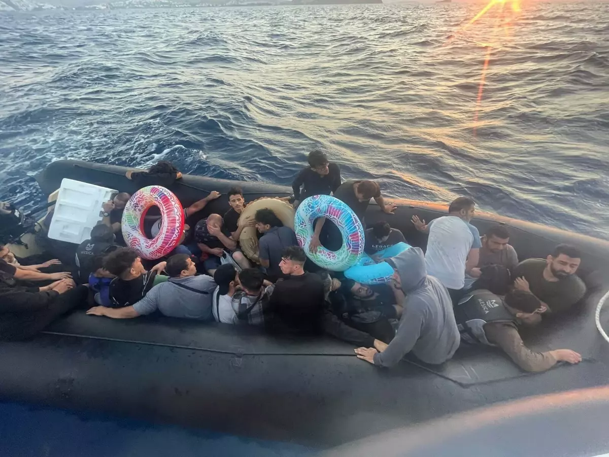 Bodrum'da 59 kaçak göçmen yakalandı, 28'i kurtarıldı