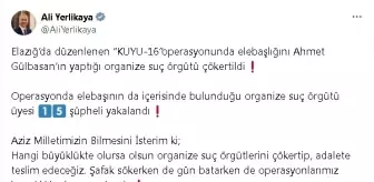 Elazığ'da Organize Suç Örgütü Çökertildi, 15 Şüpheli Yakalandı