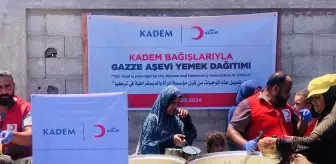 Gazze'deki Türk Kızılay aşevine KADEM'den destek