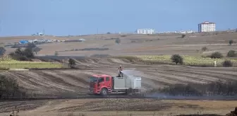 Tekirdağ'ın Kapaklı ilçesinde anız yangını söndürüldü