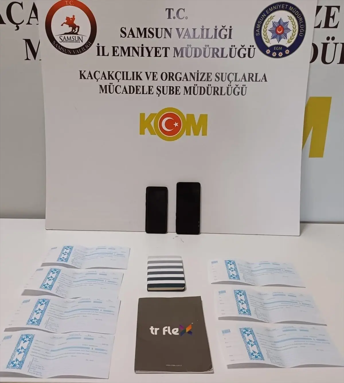 Samsun'da tefecilik operasyonunda 2 kişi yakalandı
