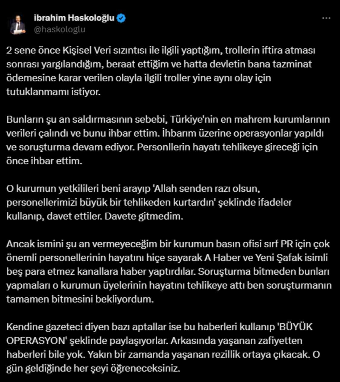 İbrahim Haskoloğlu kimdir? İbrahim Haskoloğlu sosyal medya hesabından ne paylaştı? İbrahim Haskoloğlu kimdir? İbrahim Haskoloğlu sosyal medya hesabından ne paylaştı?
