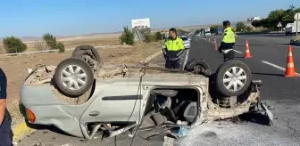 Konya'nın Kulu ilçesinde otomobil devrildi, sürücü yaralandı