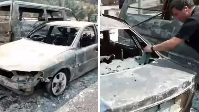 Heartbreaking scenes from İzmir, which experienced a disaster! Vehicles and houses turned into ashes.