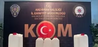 Ardahan'da bir kargo firmasında 60 litre etil alkol ele geçirildi