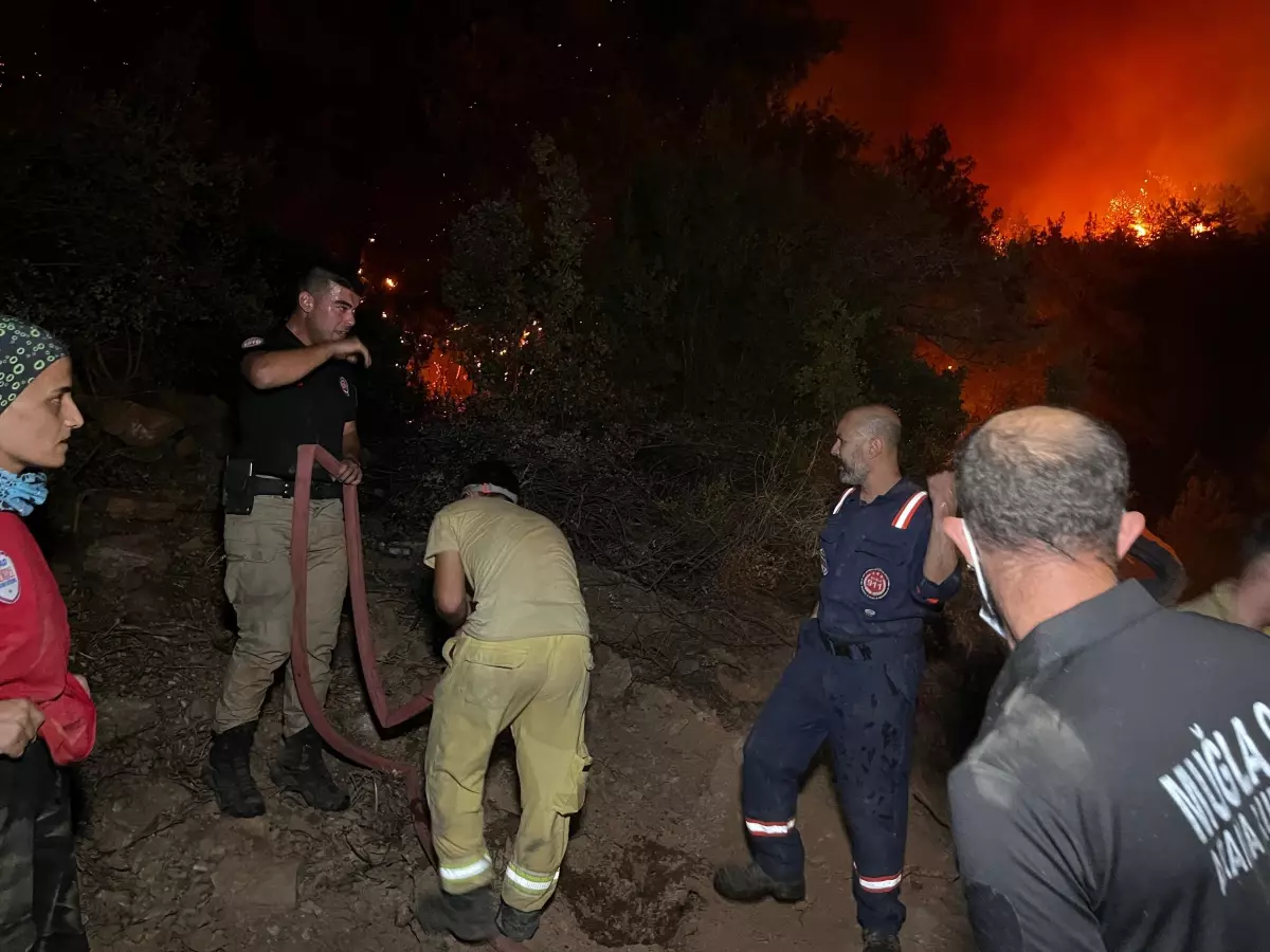 Milas'ta Orman Yangınına Yoğun Mücadele Devam Ediyor
