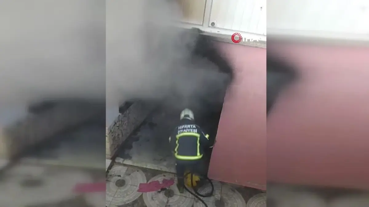 Bodrum katta çıkan yangın korkuttu
