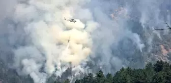 Karabük'ün Ovacık ilçesinde orman yangınında rüzgar etkisi artıyor