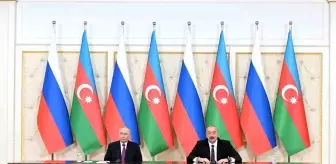 Azerbaycan Cumhurbaşkanı İlham Aliyev, Rusya Devlet Başkanı Vladimir Putin ile Güvenlik ve İş Birliği Konularını Görüştü