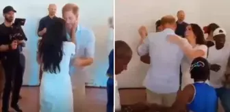 Meghan Markle ve Prens Harry, Kolombiya'da salsa dansı yaptıkları sırada tutkulu bir şekilde öpüştü