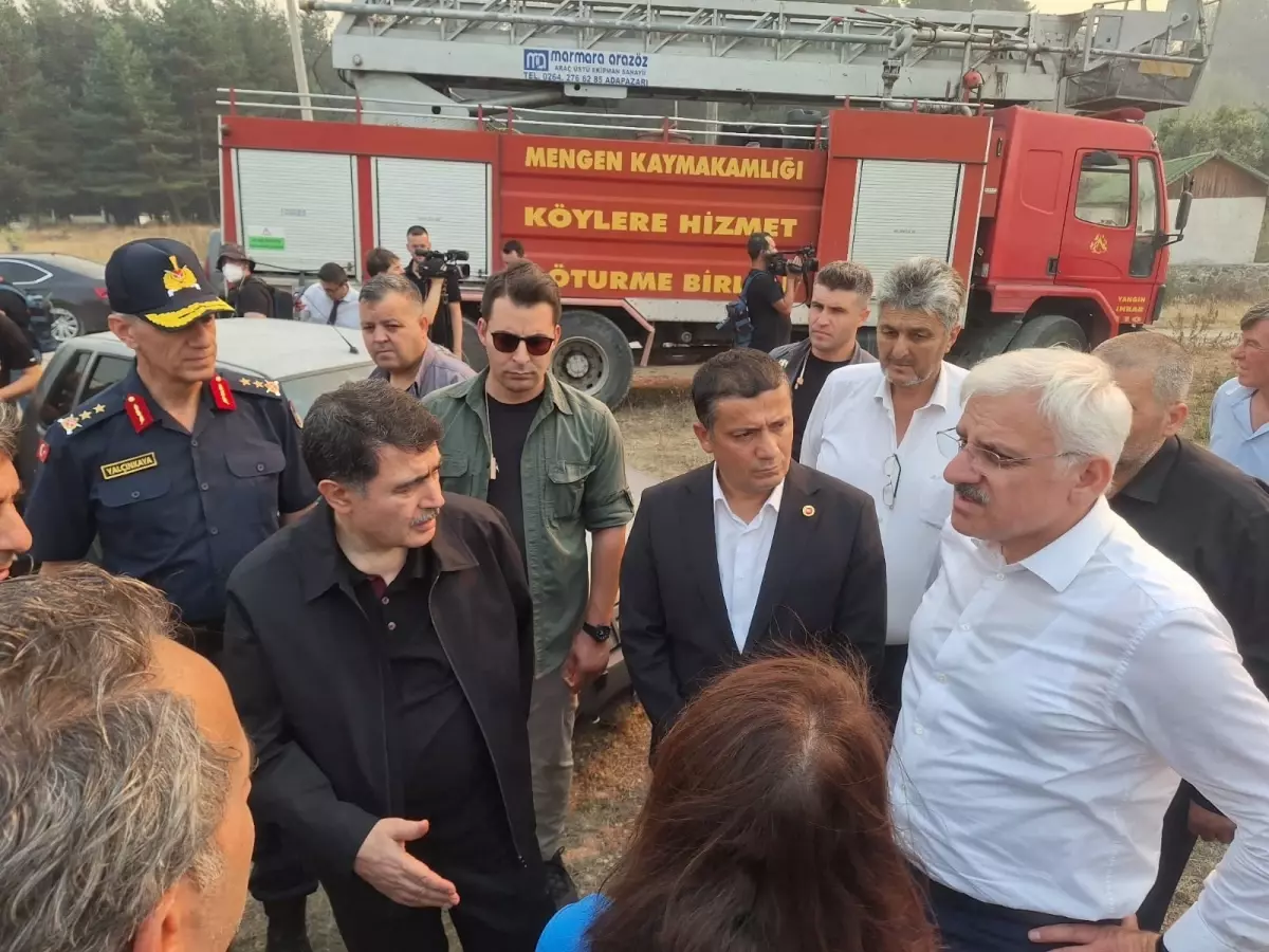 Ankara ve Bolu Valileri Orman Yangını Bölgesinde İncelemelerde Bulundu