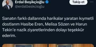 Fransız dizisinde YPJ'li teröristi canlandıran Melisa Sözen ile paylaşım yapan Erdal Beşikçioğlu'na tepki