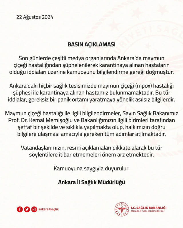 Ankara'da 4 kişiye ne oldu? Ankara'da maymun çiçeği virüsü mü görüldü? Maymun çiçeği karantinası iddiaları gerçek mi?