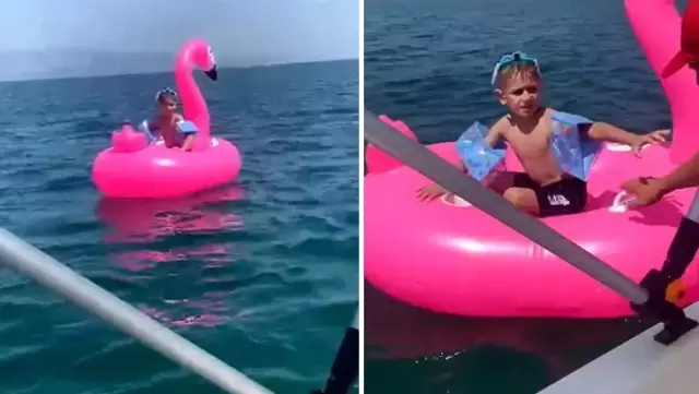 The child who was drifting out to sea with a lifebuoy in Yalova was rescued.