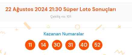 Süper Loto sonuçları açıklandı! 22 Ağustos Süper Loto kazanan numaralar neler? Süper Loto sonuçlarına ne zaman, nereden bakılır?