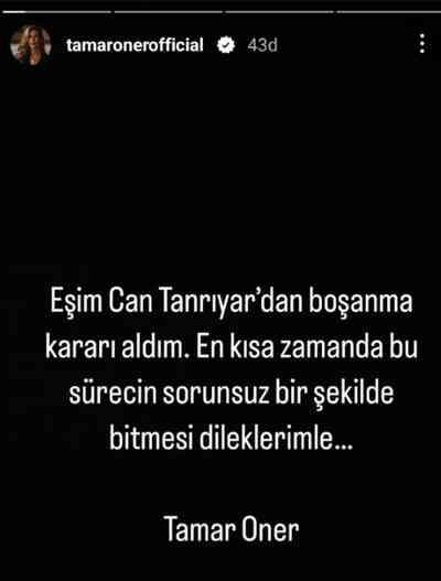 Tamar Oner ve Can Tanrıyar boşanıyor mu? Tamar Oner ile Can Tanrıyar neden ayrılıyor? Tamar Oner ve Can Tanrıyar boşanıyor mu? Tamar Oner ile Can Tanrıyar neden ayrılıyor?