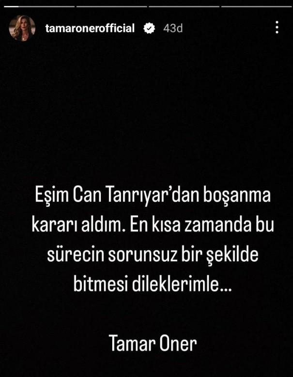 Can Tanrıyar ve Tamar Oner'in Boşanma Süreci