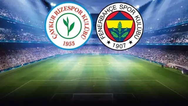 Live commentary! There is a goal shower in the Çaykur Rizespor-Fenerbahçe match.