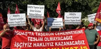 İGDAŞ'ta taşeron işçileri zam ve kadro talepleriyle eylem yaptı