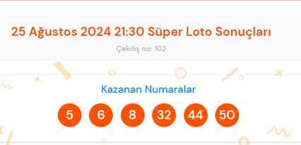 Süper Loto sonuçları açıklandı! 25 Ağustos Süper Loto kazanan numaralar neler? Süper Loto sonuçlarına ne zaman, nereden bakılır?