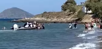 Bodrum'da mültecilerin kaçışı turistlerin gözü önünde