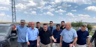 AK Parti Kars Milletvekili Adem Çalkın, Susuz'da kilitli park taş yolu yapım çalışmalarını inceledi