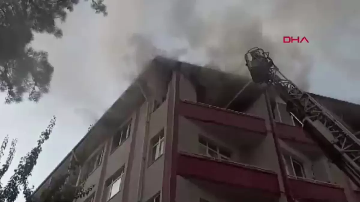 Burdur'da Apartman Yangını