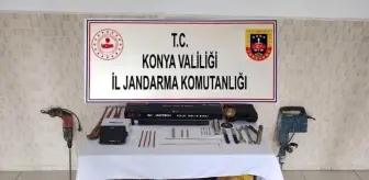 Konya'da izinsiz kazı yapanlara el konuldu