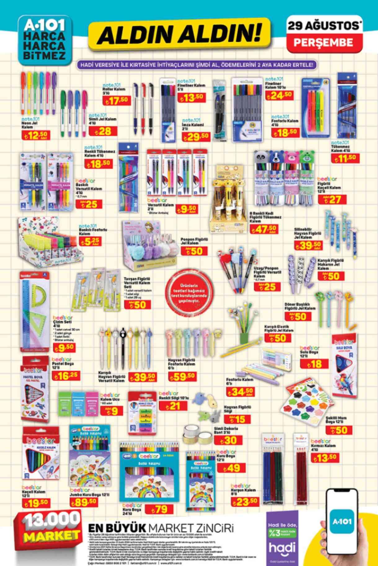 A101 AKTÜEL KATALOĞU 29 AĞUSTOS A101'e gelen ürünler! A101 bu hafta katalog ürünleri neler? A101 kırtasiye ürünleri geldi mi?