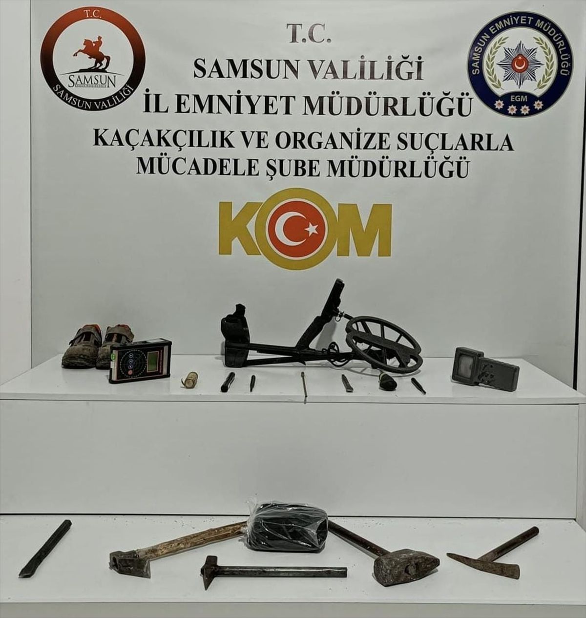 Samsun'da Kaçak Kazı Yapan 2 Şüpheli Gözaltına Alındı