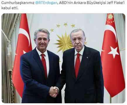 Cumhurbaşkanı Erdoğan, 'Biraz kafanı çalıştır' dediği ABD Büyükelçisi Flake ile görüştü