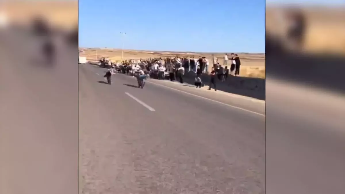 Şanlıurfa'da Motosiklet Yarışı Kamerada