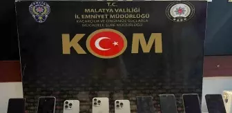 Malatya'da Kaçakçılık Operasyonunda Çok Sayıda Gümrük Kaçağı Cep Telefonu Ele Geçirildi