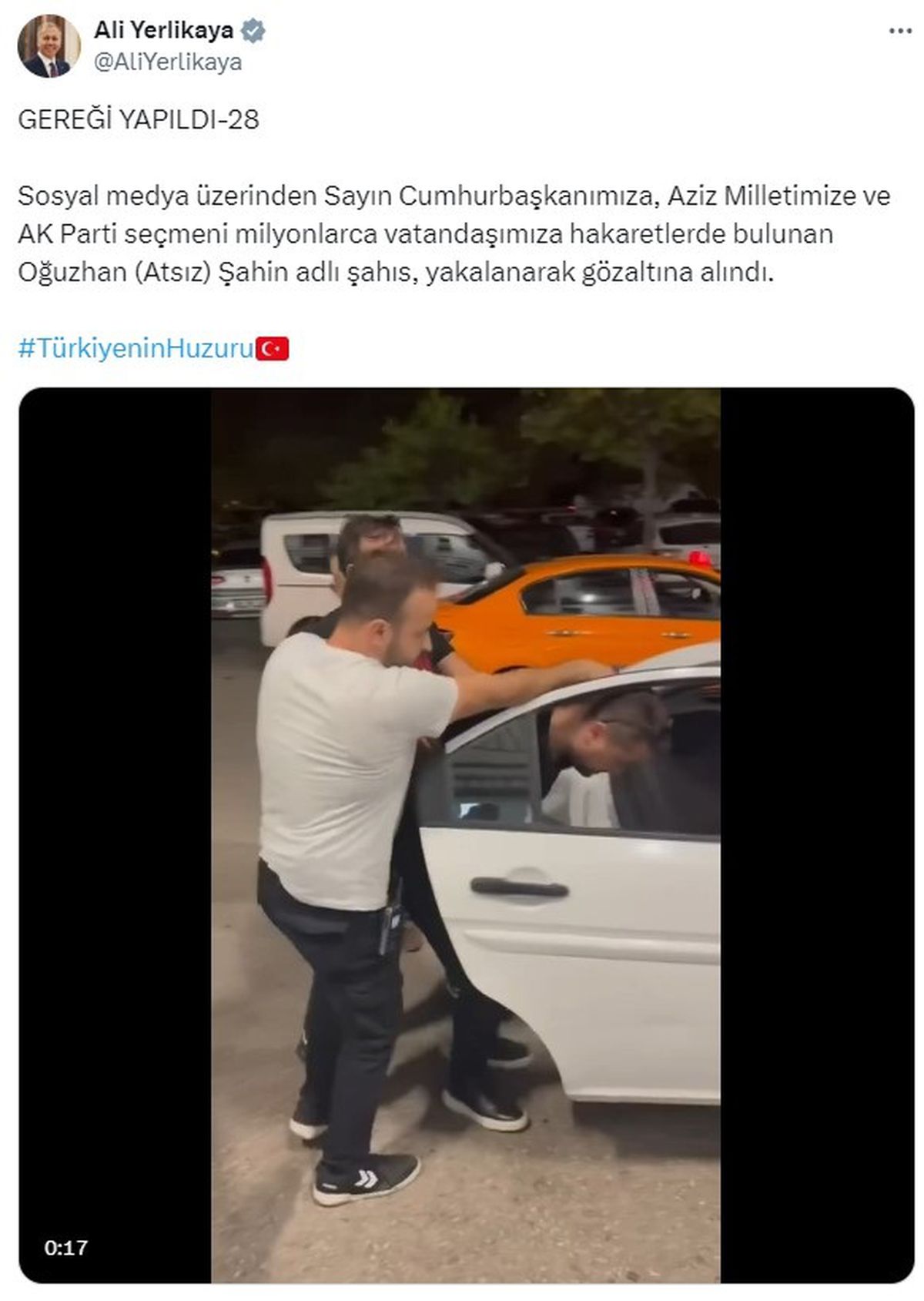 Erdoğan ve AK Parti seçmenine hakaret eden şahıs için şimdi hesap vakti