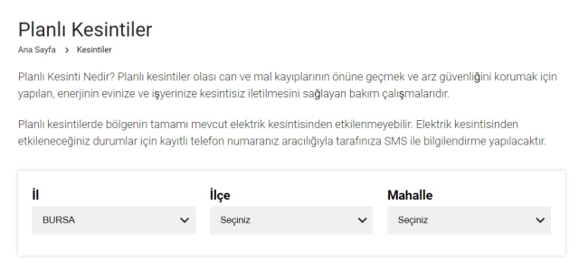 1-2 Eylül Bursa elektrik kesintisi! GÜNCEL KESİNTİLER! Osmangazi, Yıldırım, Nilüfer elektrik kesintisi