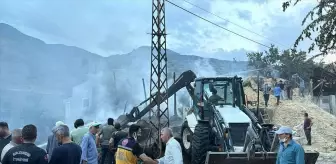 Erzurum'un Tortum ilçesinde yangın çıktı