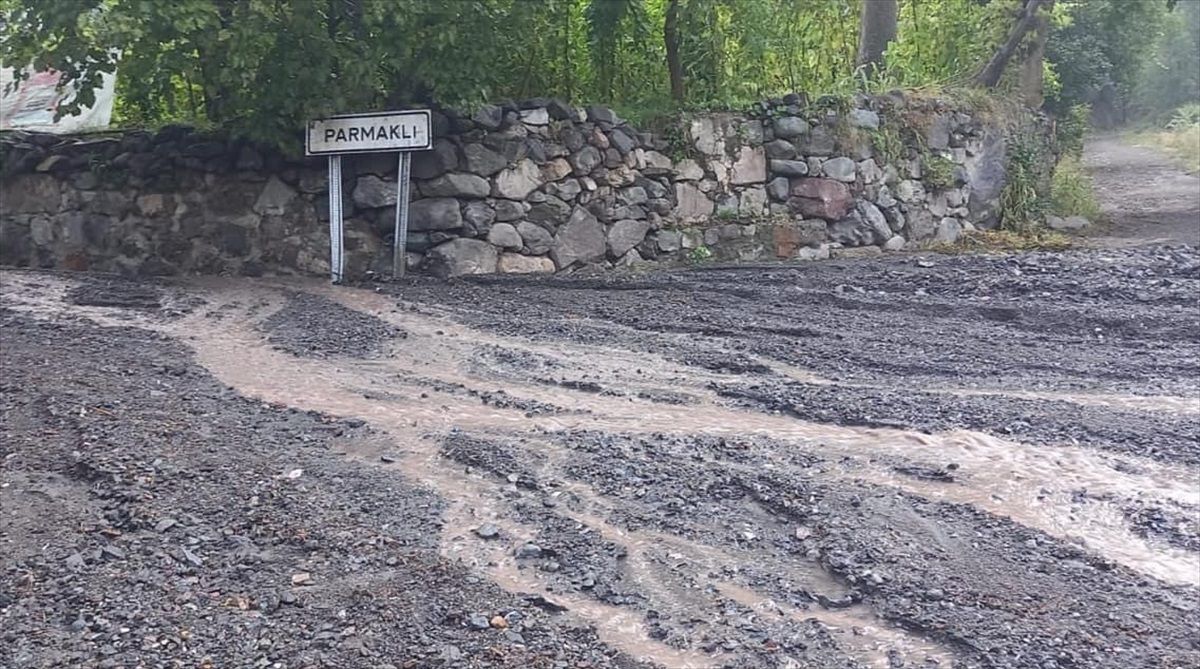 Artvin'de sağanak nedeniyle taşkın ve heyelanlar meydana geldi