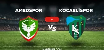 Amedspor Kocaelispor maçı kaç kaç, bitti mi? MAÇ SONUCU! Amed Kocaelispor golleri kim attı, canlı maç anlatımı!