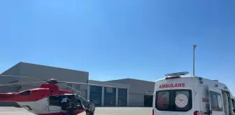 Şanlıurfa'da dünyaya gelen 3 günlük bebek ambulans helikopterle Konya'ya sevk edildi