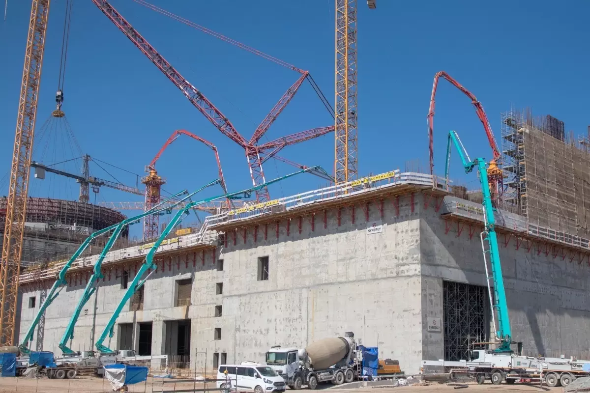 Akkuyu NGS'nin 3. güç ünitesinde türbin tesisinin temeli tamamlandı