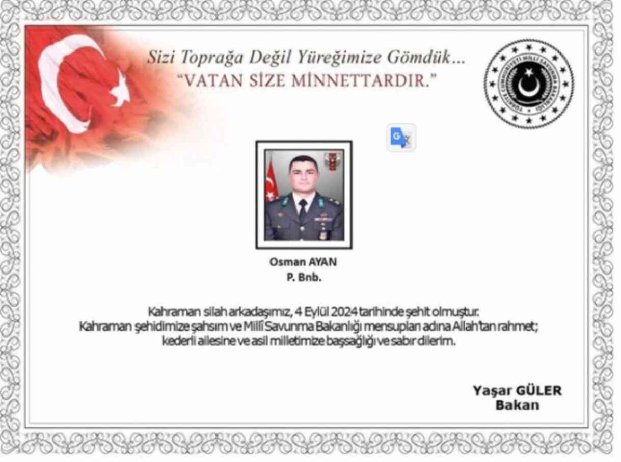 Osman Ayan kimdir? Şehit Binbaşı Osman Ayan kaç yaşında, nereli? Osman Ayan kimdir? Şehit Binbaşı Osman Ayan kaç yaşında, nereli?