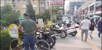 Yayaların kullanacağı alanları işgal eden motosiklet sürücüleri cezadan kaçamadı