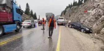 Antalya'nın yüksek kesimlerindeki yağış, kazaları da beraberinde getirdi