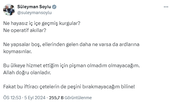 Reaction from Soylu to the video circulating about himself: I will not let go of the slanderous gangs