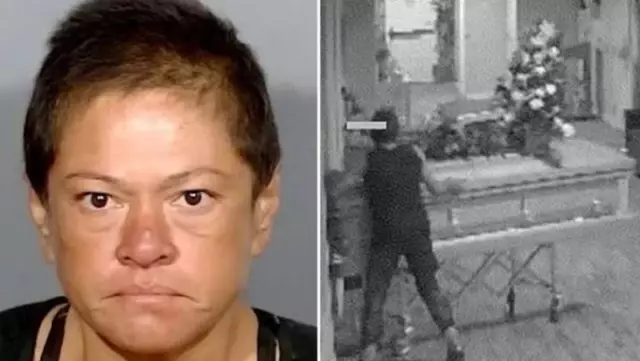 The woman who entered the funeral home in Las Vegas stole the body inside the coffin.